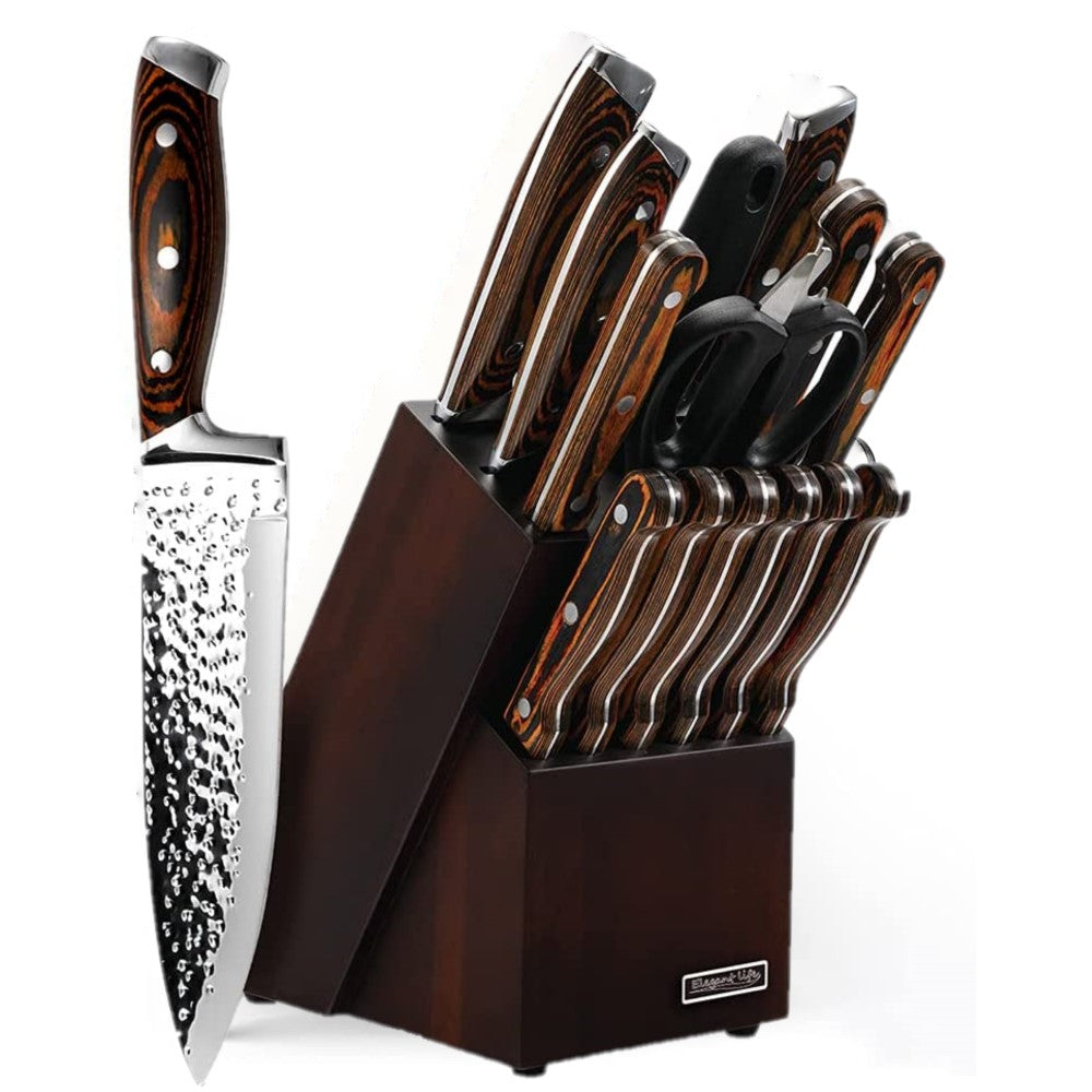 15 Pcs Professional Chef Knives Japan Carbon Stainless Steel