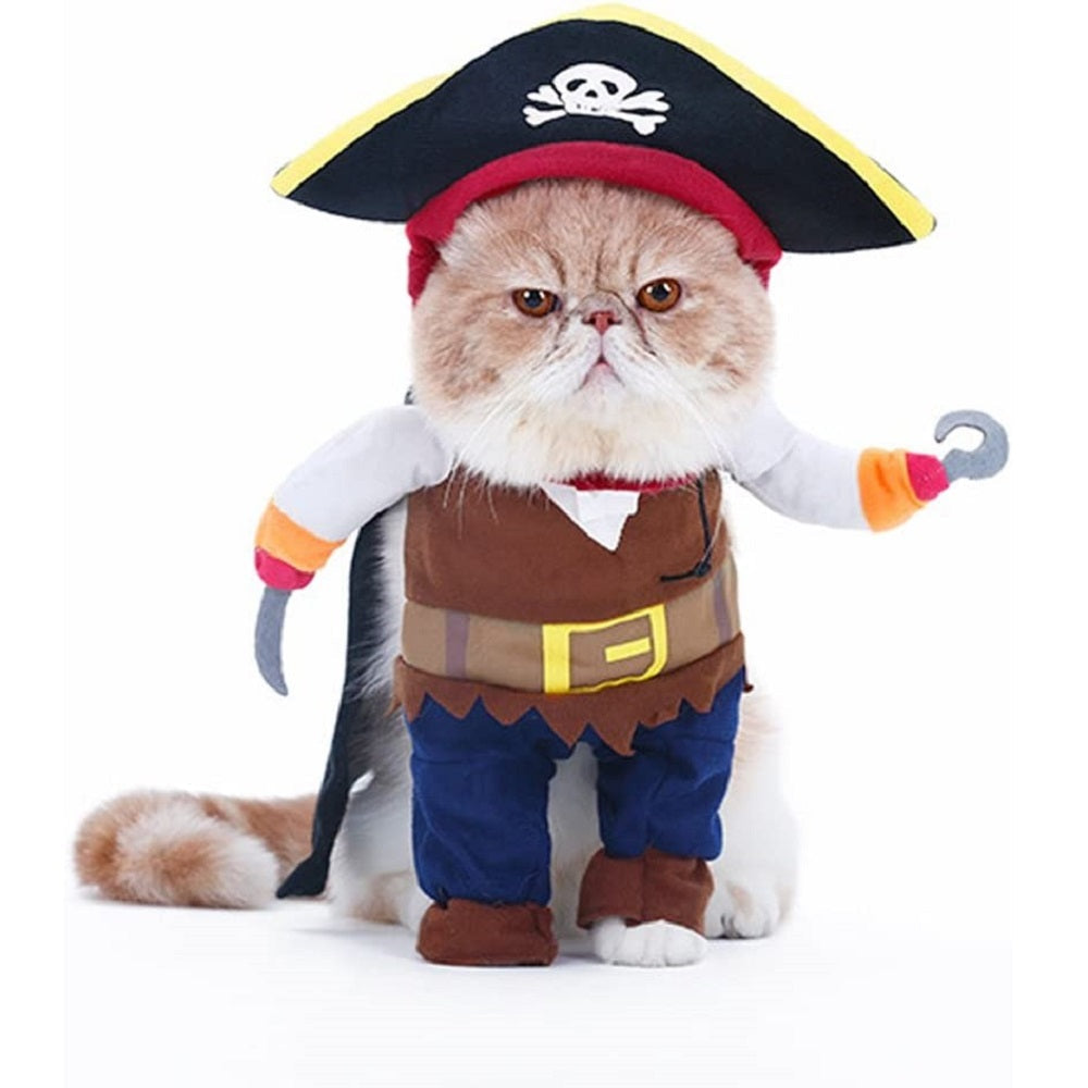 Pet Dog Costume Pirate Suit Halloween Puppy Suits