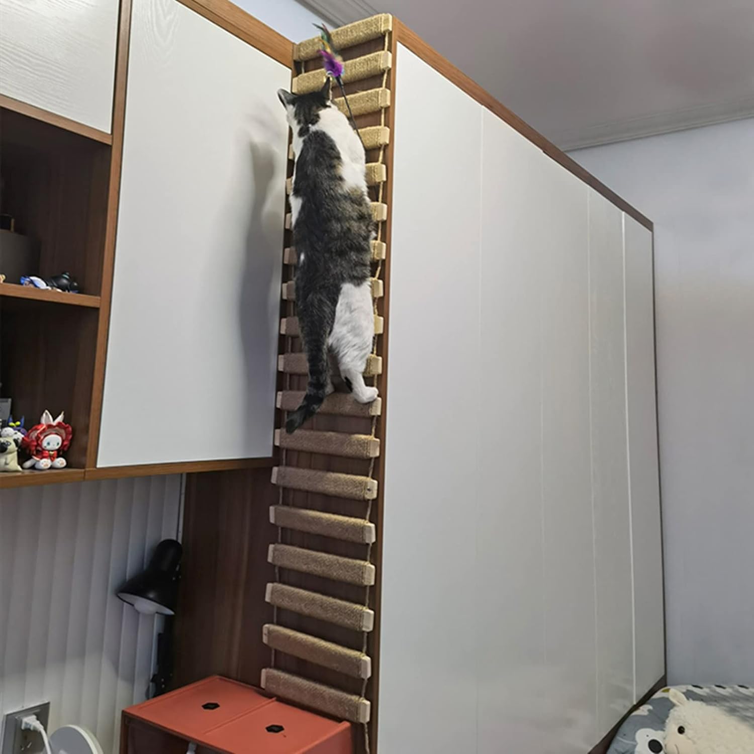Cat Climbing Frame Tree Wall Bridge Rope Ladder for Pet Furniture
