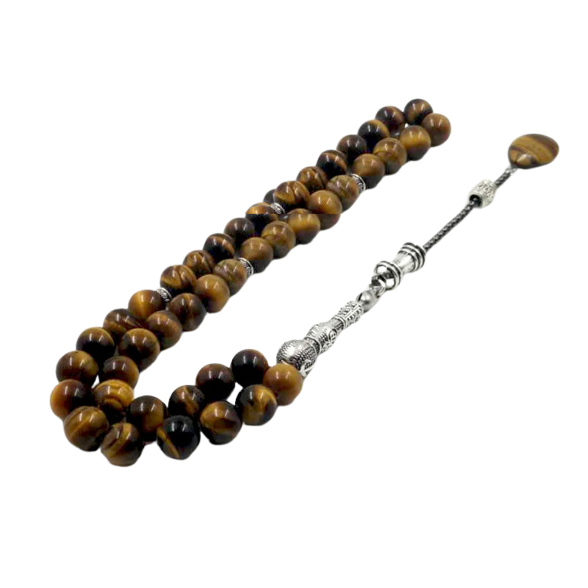 Natural Tiger Eye Tasbih - Prayer Beads Misbaha