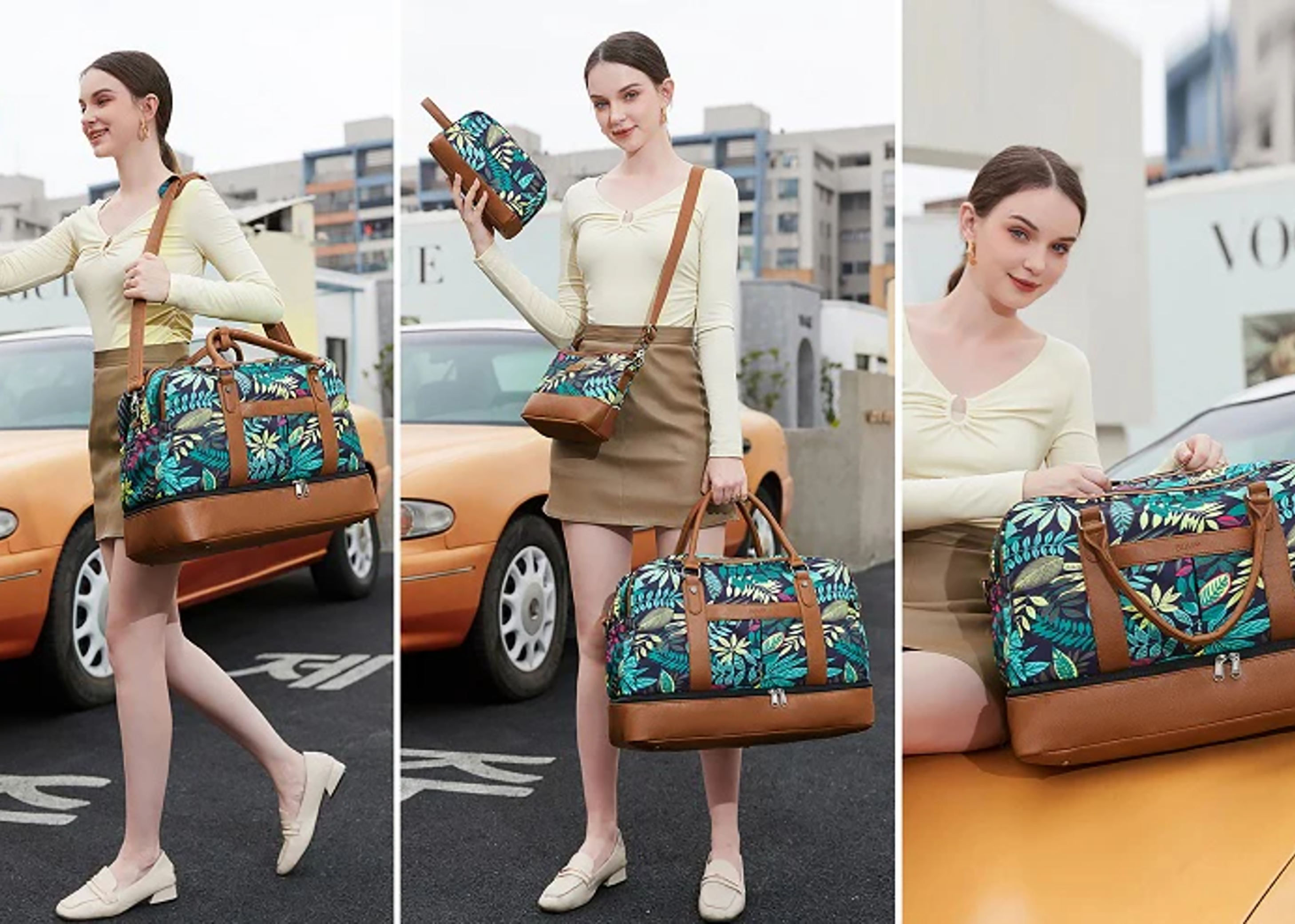 Weekender Bags Large Overnight Travel Duffel Bag for Women