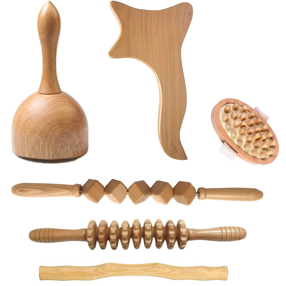 6 Pcs Wood Therapy Massage Tools