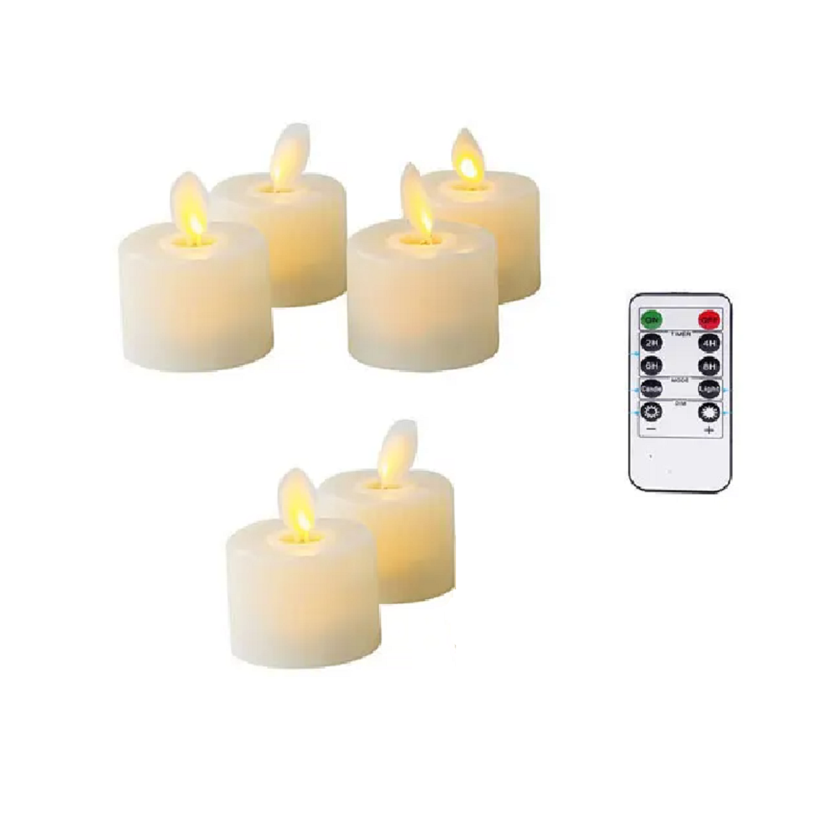 Flameless Moving Wick Candles with Remote Control