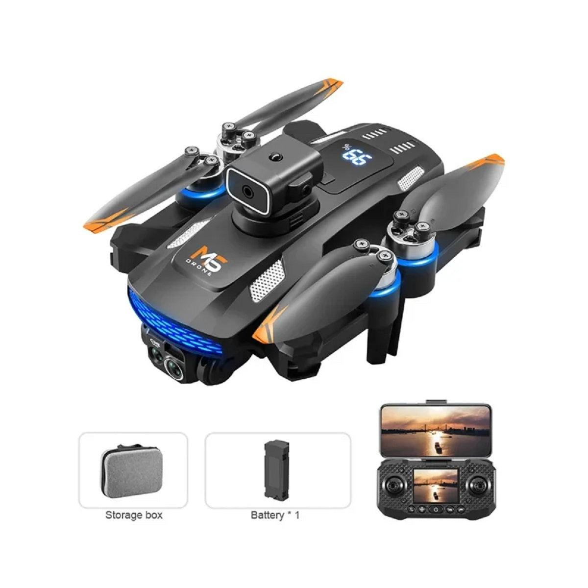 Professional 8K Drone - 5G WiFi FPV Quadcopter with Screen Remote and Obstacle Avoidance