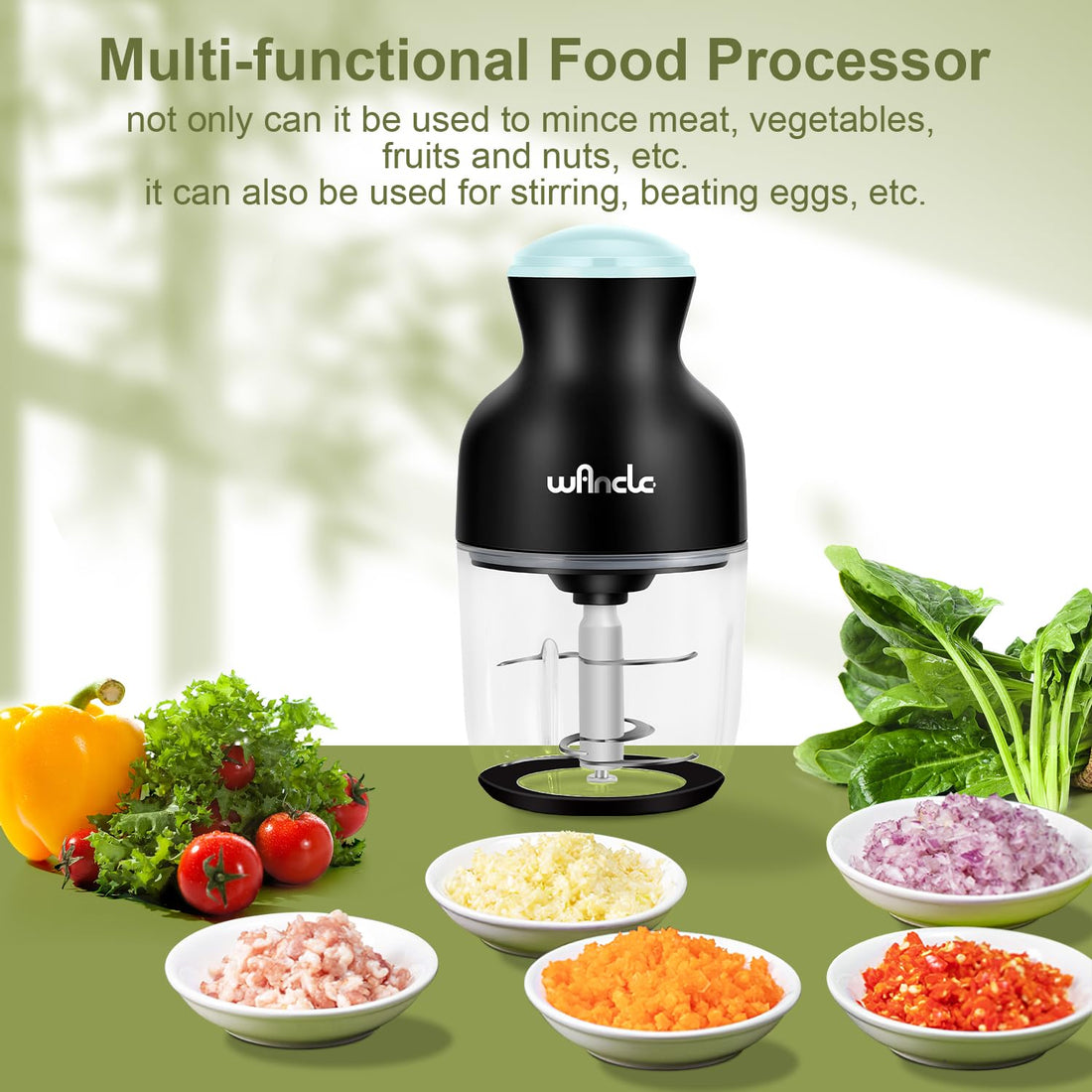 Electric Meat Grinder Food Chopper - Stainless Steel Blade for and Veggies