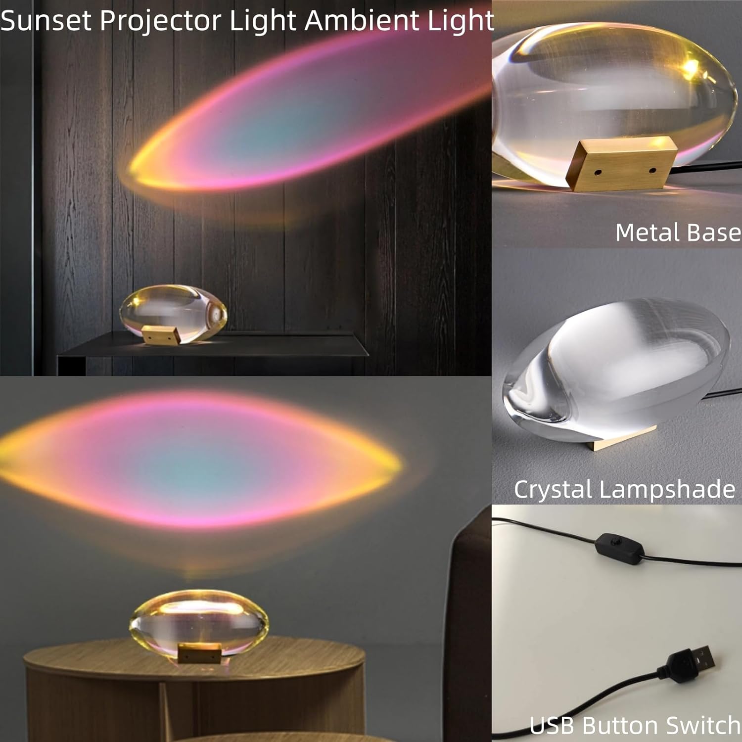 LED Crystal Eye of the Sky Egg-Shaped Lamp