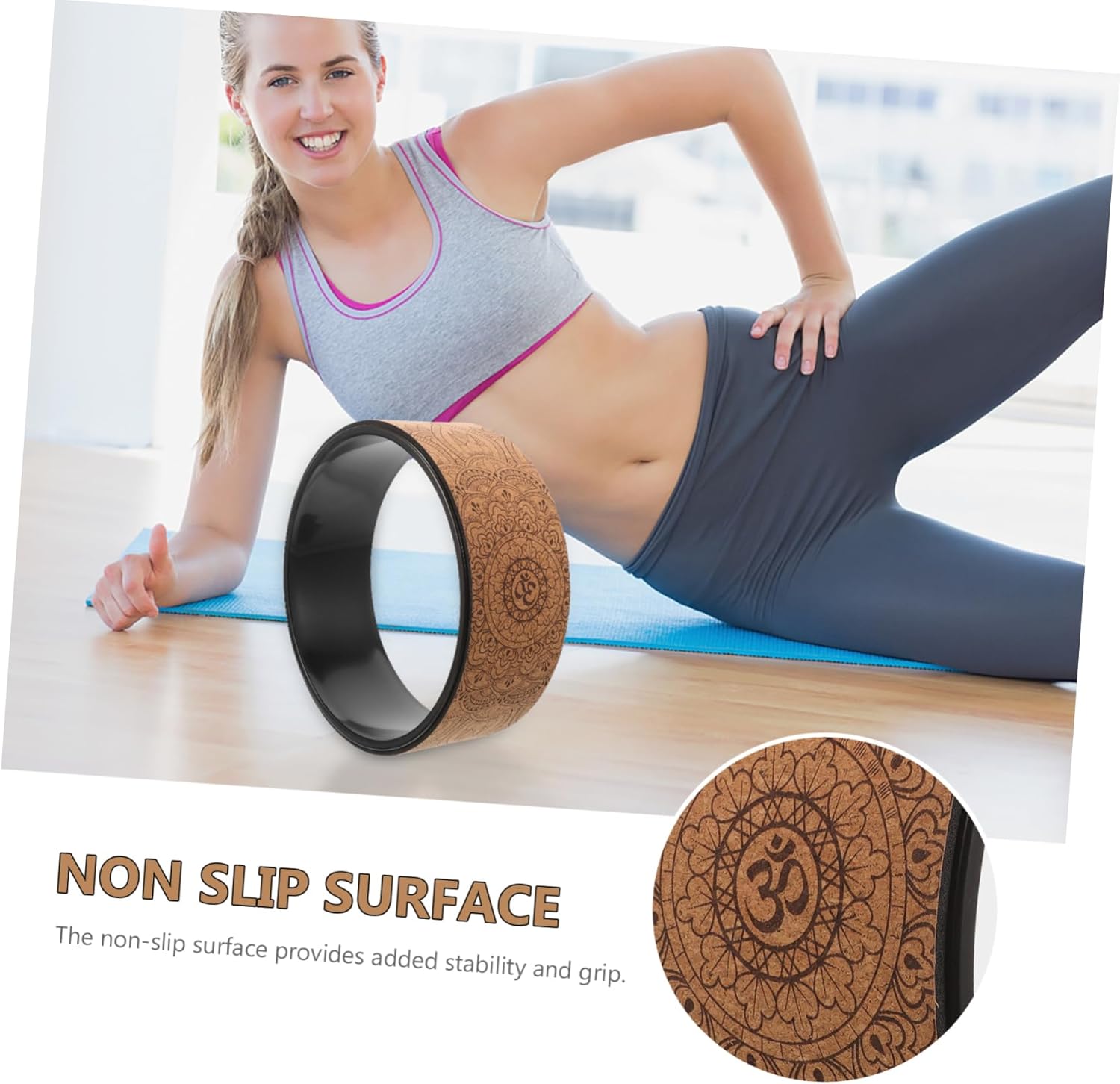 Natural Cork Wheel - Backbend and Stretch Support for Pilates Relaxation