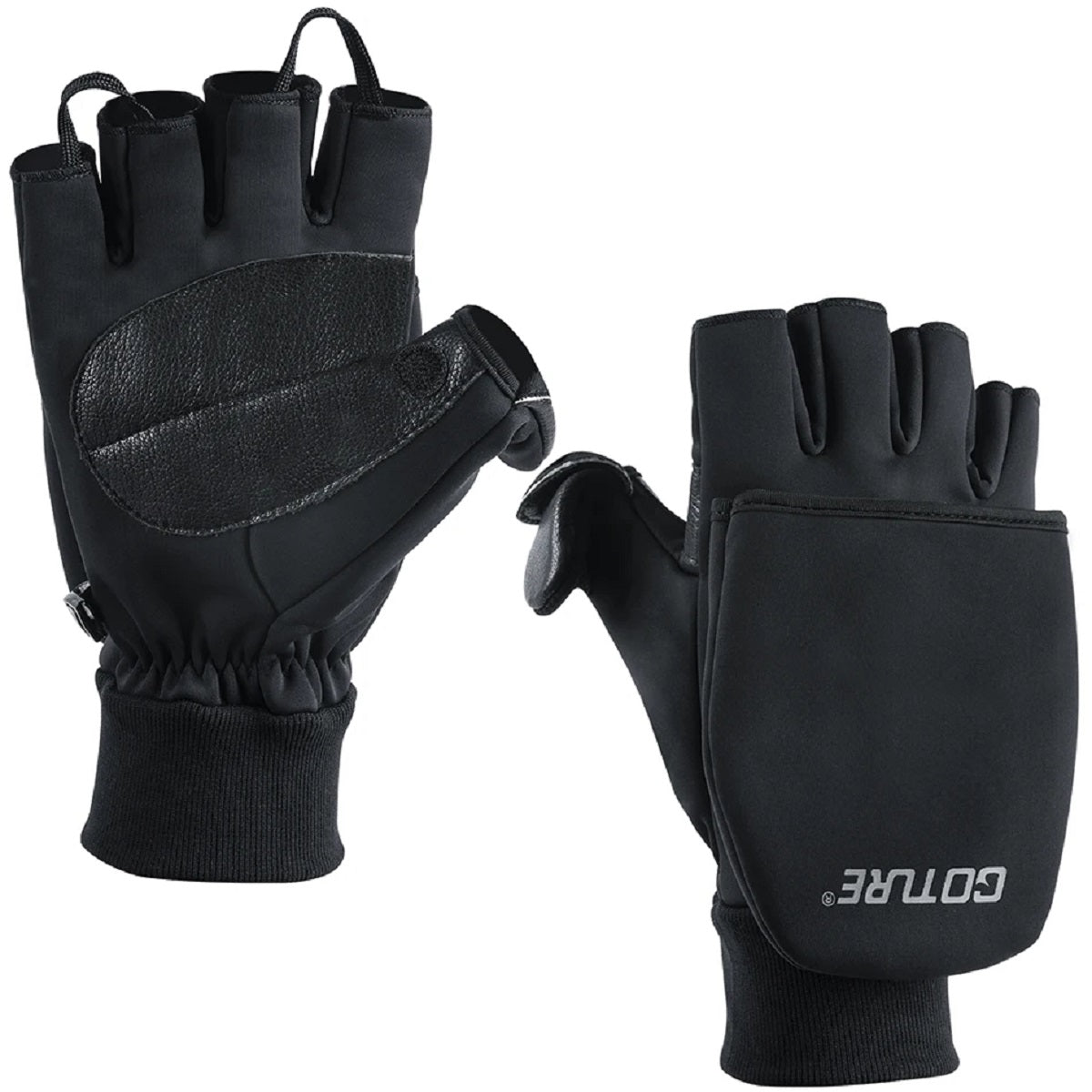 Warm Convertible Mittens Fingerless Waterproof Gloves