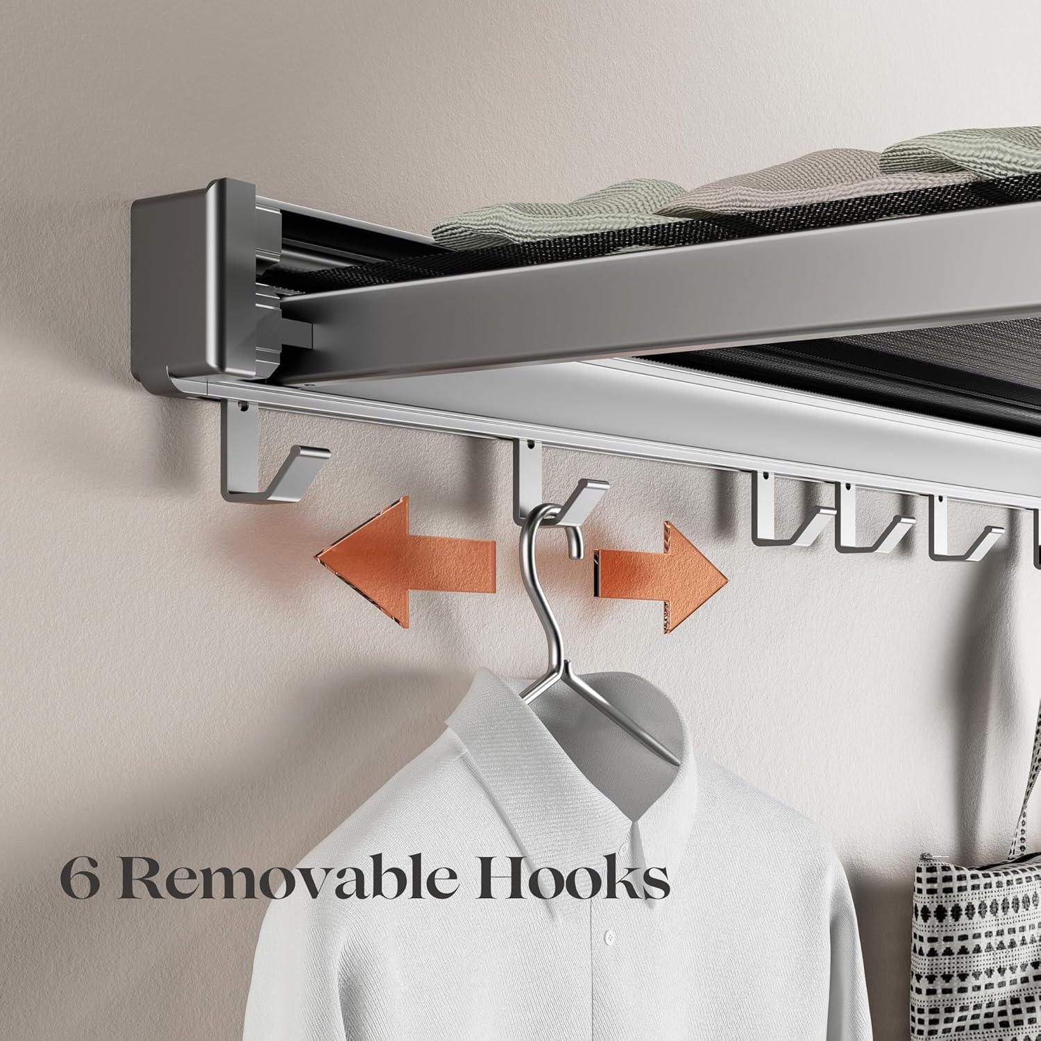 Foldable Clothes and Hat Rack with Hook