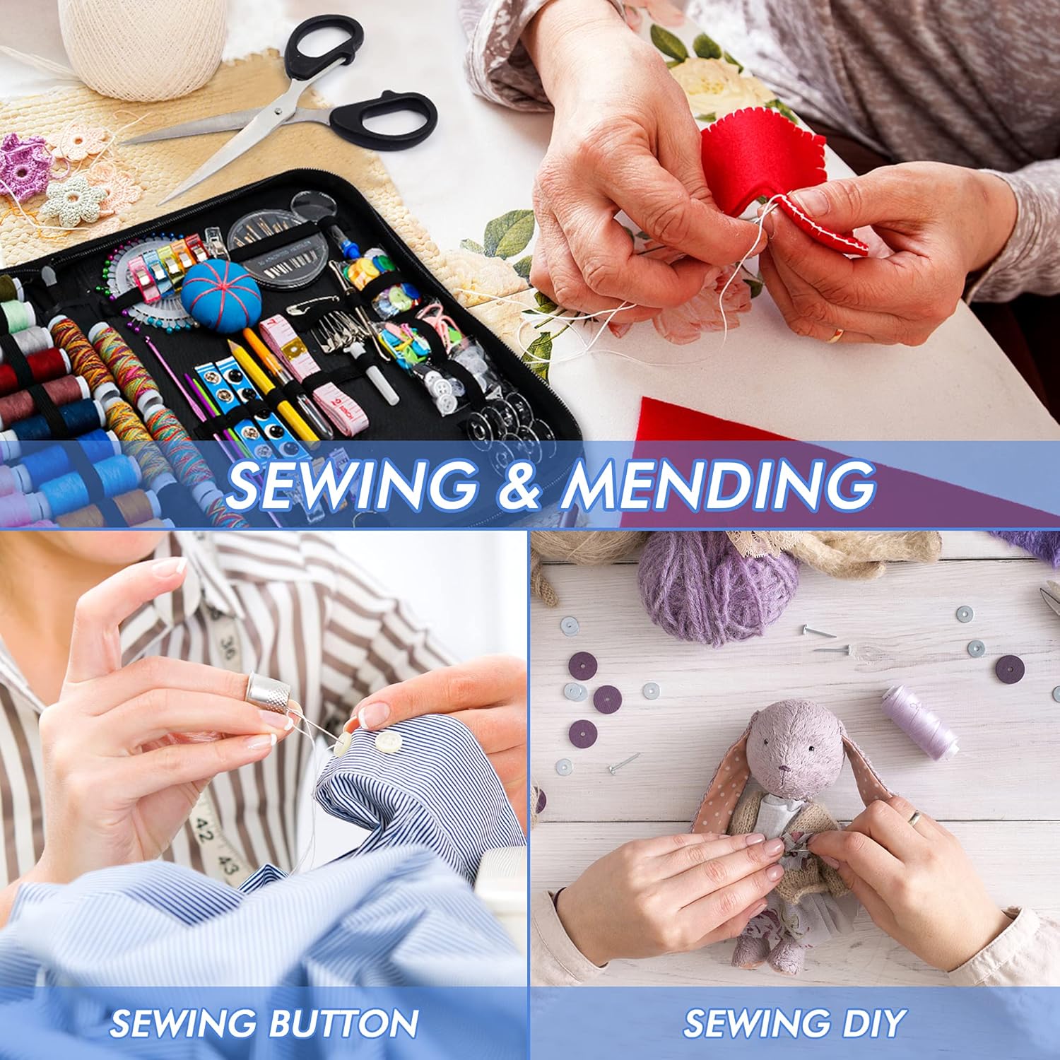 226 Pcs Sewing Supplies and Accessories Thread Needle Kit