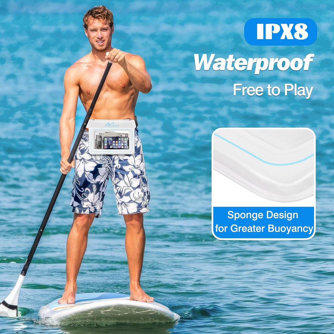 Waterproof Phone Fanny Pack - Floating Dry Pouch for Swimming