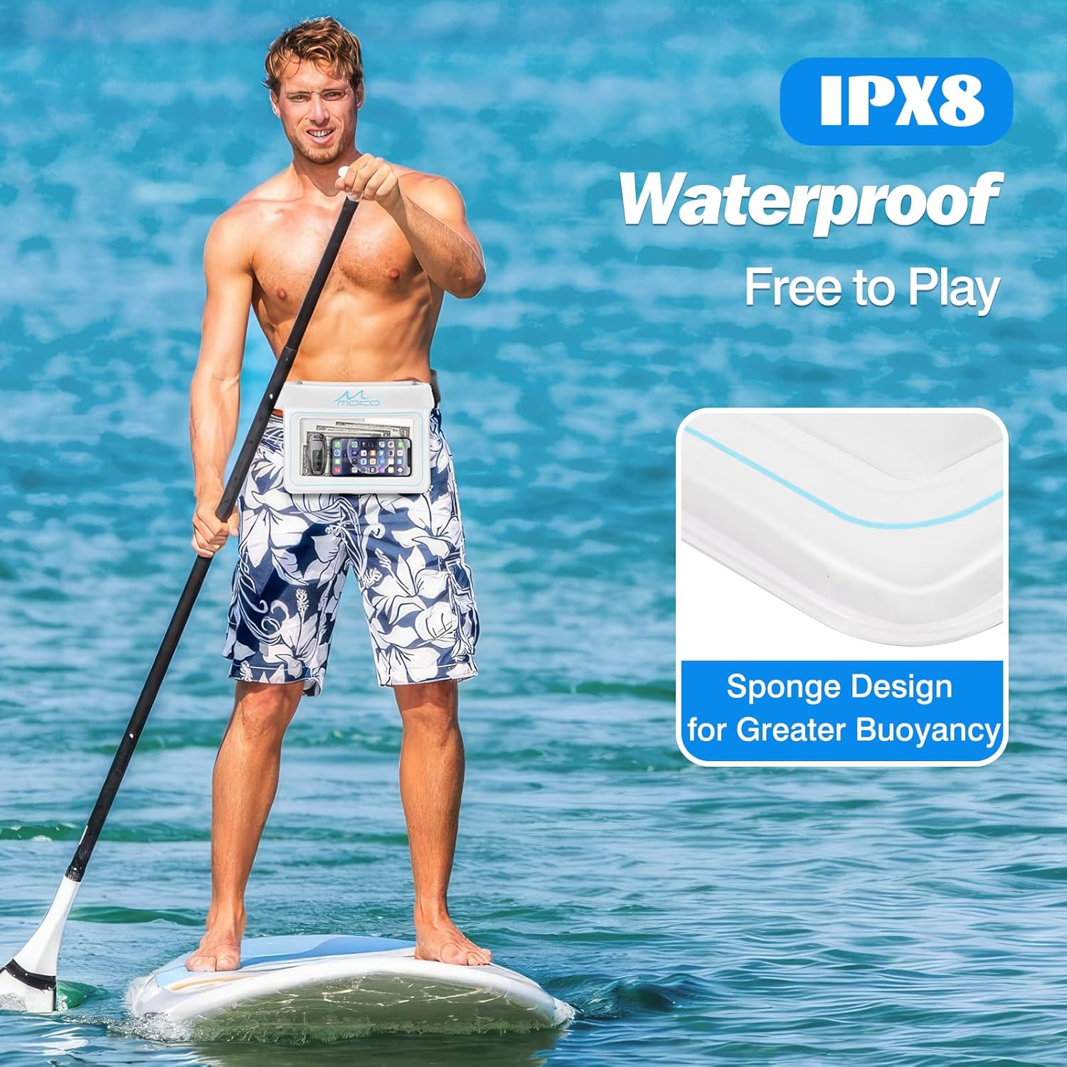 Waterproof Phone Fanny Pack - Floating Dry Pouch for Swimming