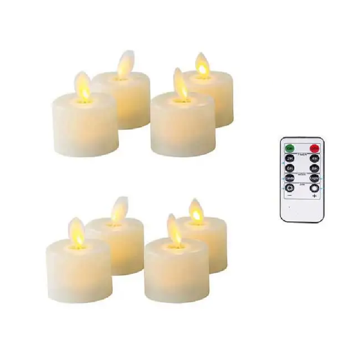Flameless Moving Wick Candles with Remote Control