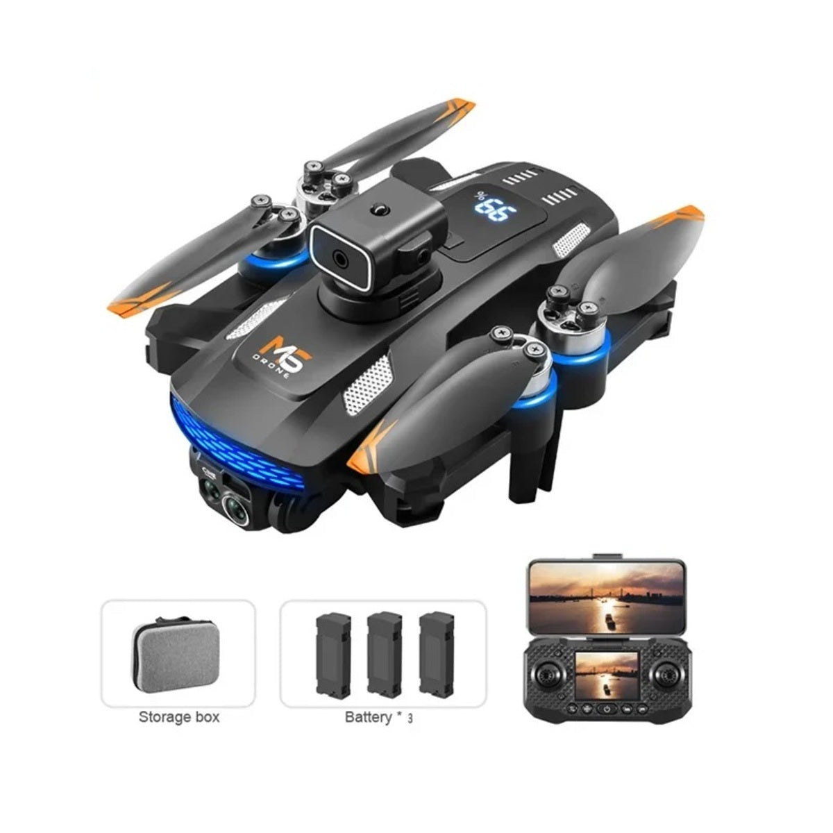 Professional 8K Drone - 5G WiFi FPV Quadcopter with Screen Remote and Obstacle Avoidance