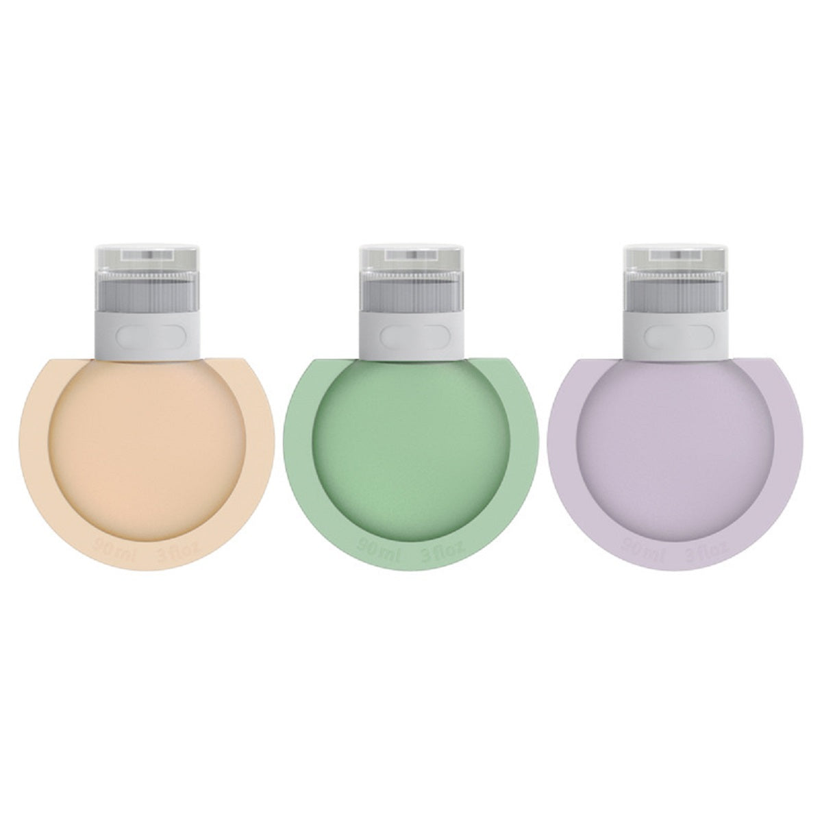 Silicone Squeezable Shampoo Refillable Toiletry Cosmetic Container