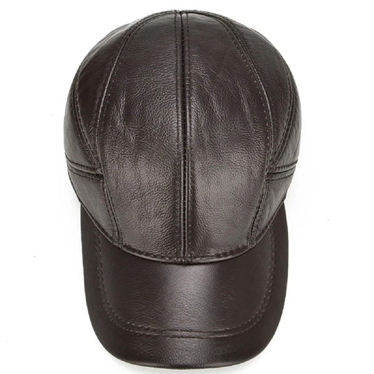 Men's Genuine Leather Earflap Cap Stylish Warm for Fall and Winter