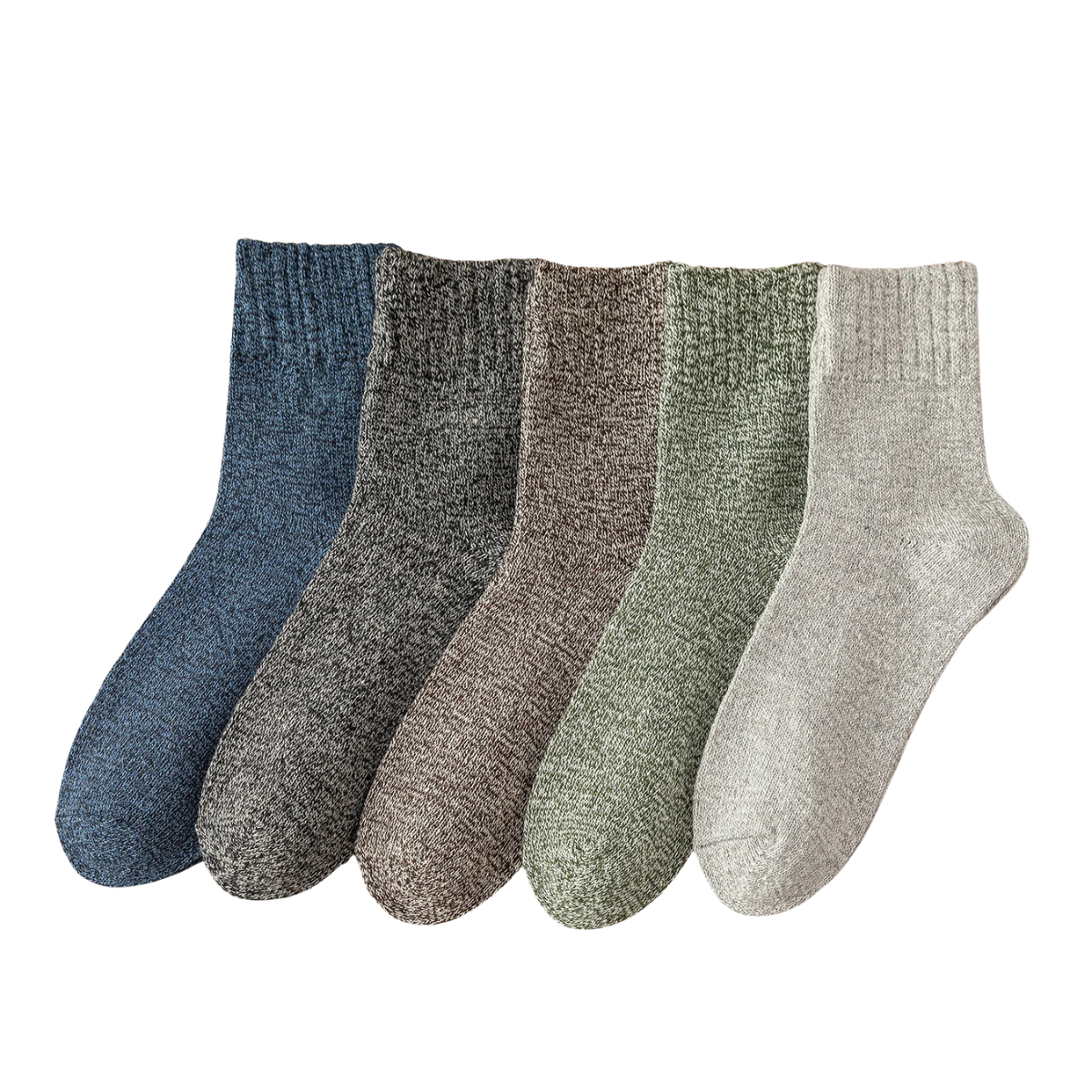 5 Pairs Warm Winter Socks - Thick Vintage