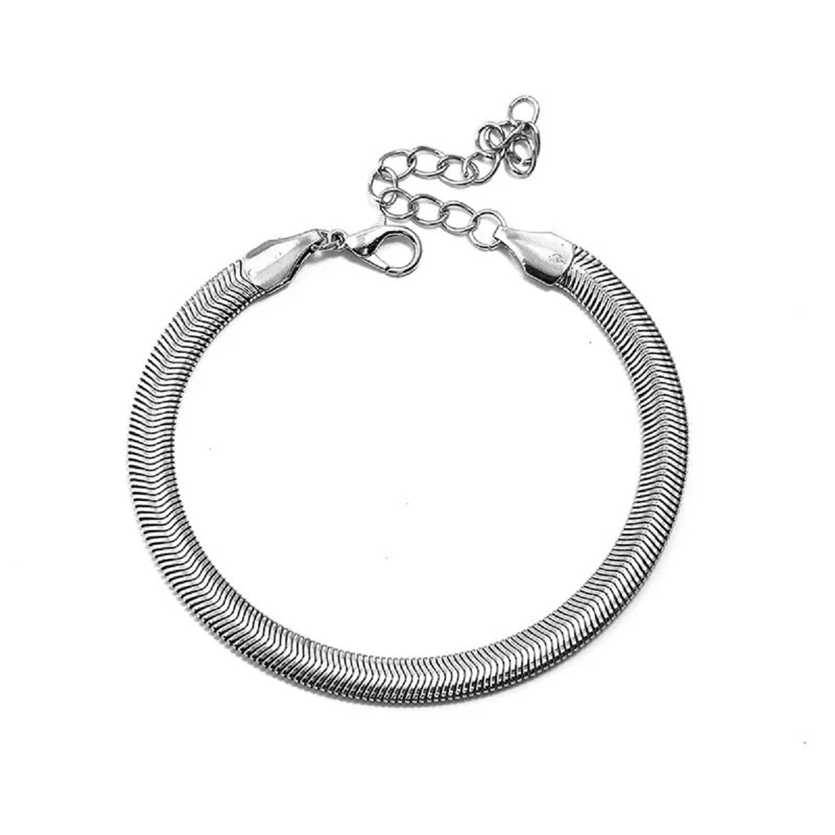 Silver Color Bracelet Anklet Ankle Chain Rhinestones Foot Jewelry