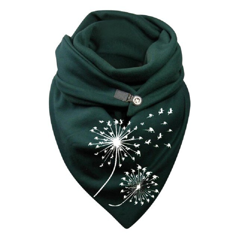 Winter Scarf Printing Button Soft Wrap