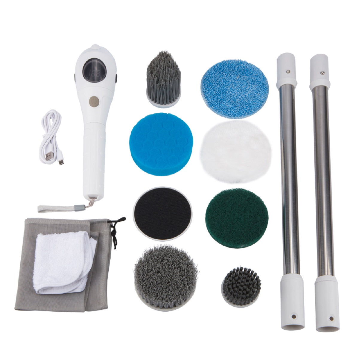 8 in 1 Multi Household Wireless Rotatable Cleaning Brush