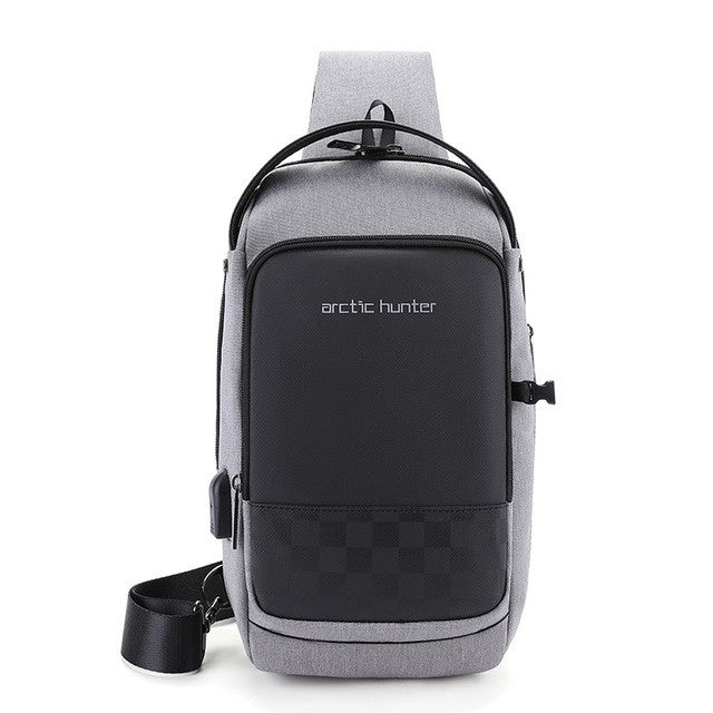 USB Waterproof Chest Messenger Shoulder Bag Crossbody Bolsas