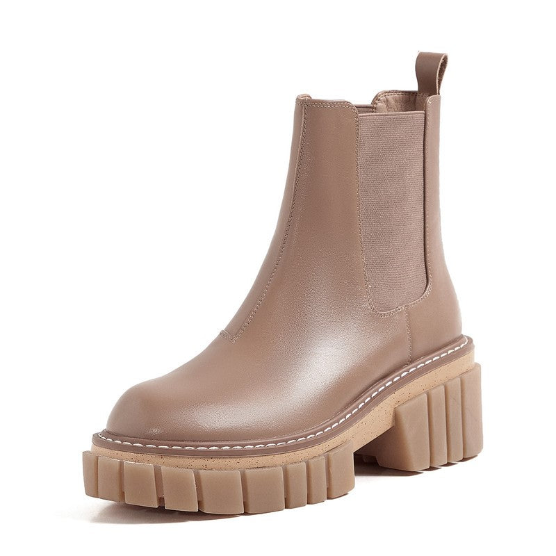Genuine Leather Ankle Women Shoes