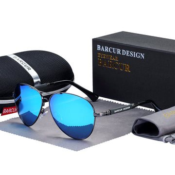 Titanium Alloy Sunglasses Polarized Pilot Gradient Mirror Shades