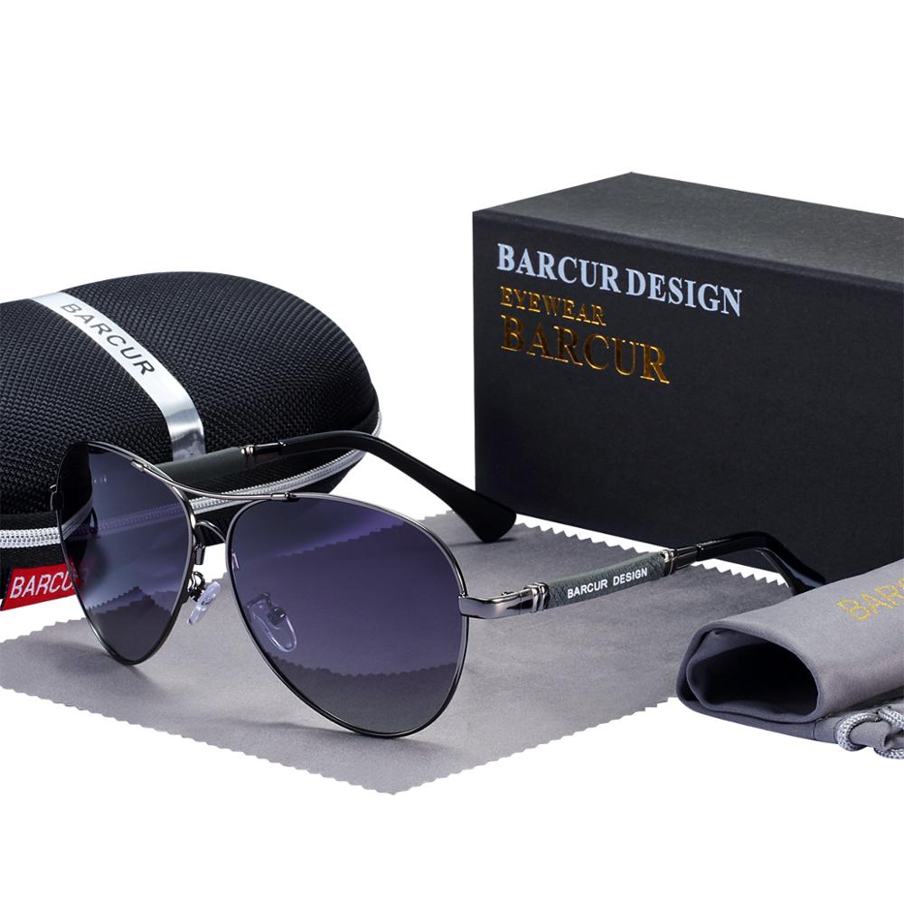 Titanium Alloy Sunglasses Polarized Pilot Gradient Mirror Shades