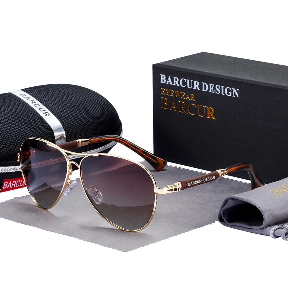 Titanium Alloy Sunglasses Polarized Pilot Gradient Mirror Shades