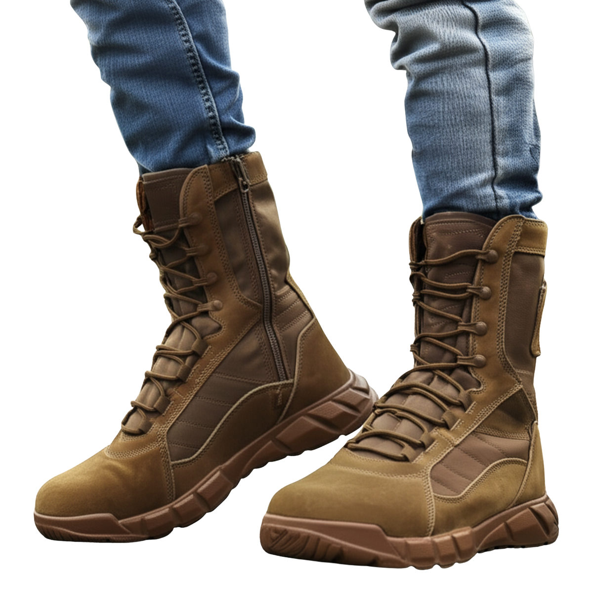 Men's Tactical Combat Boots - Lightweight Waterproof and Breathable Hiking Shoes