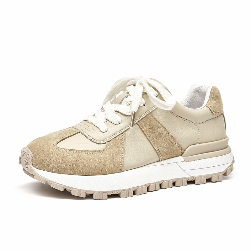 Handmade Casual Sneakers Women Suede Leather Patchwork
