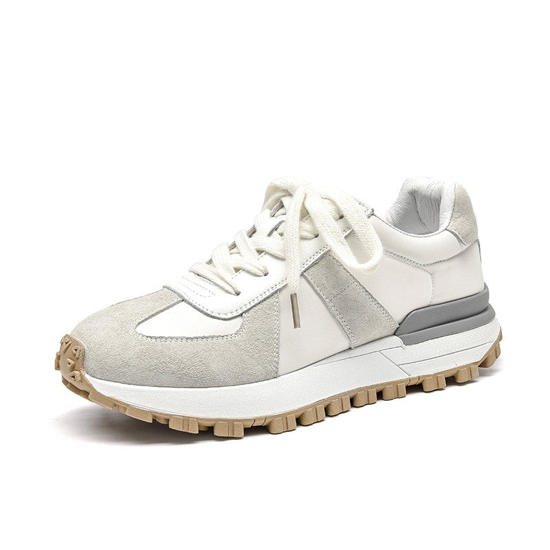 Handmade Casual Sneakers Women Suede Leather Patchwork