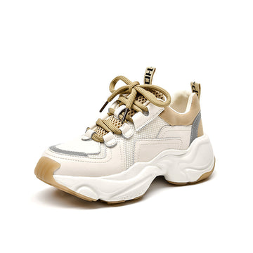 Chunky Handmade Cow Leather Women Sneakers