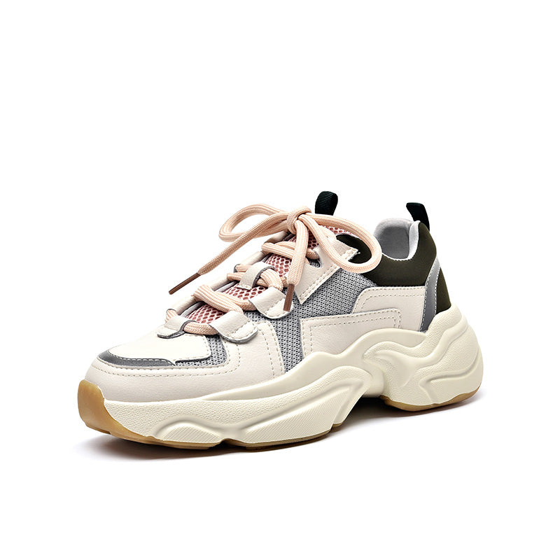 Chunky Handmade Cow Leather Women Sneakers