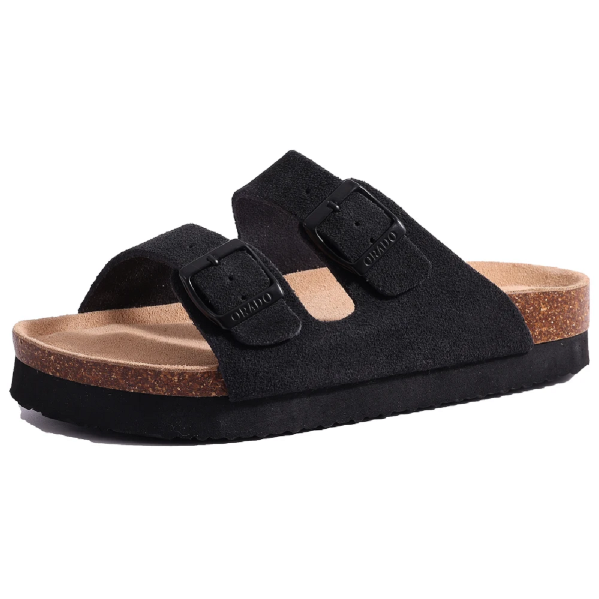 Suede Platform Soft Cork Footbed Summer Beach Sandals for Women and Men