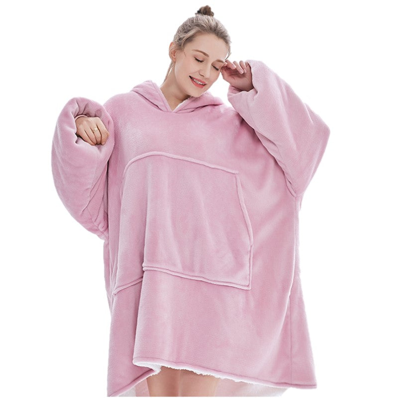 Oversized Winter Hoodie Fleece Warm Blanket