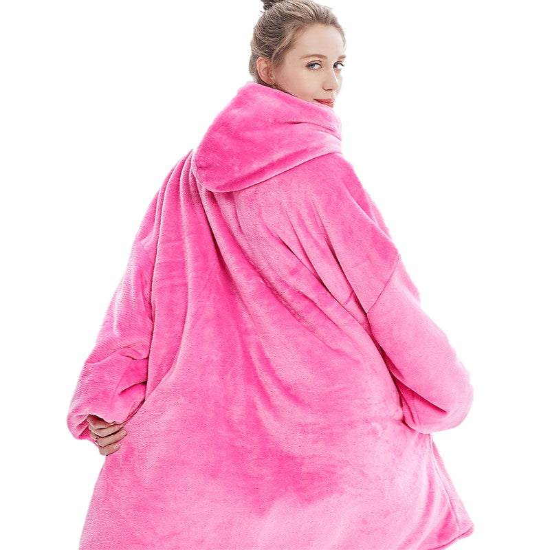 Oversized Winter Hoodie Fleece Warm Blanket