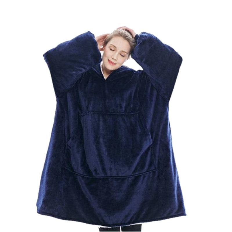 Oversized Winter Hoodie Fleece Warm Blanket
