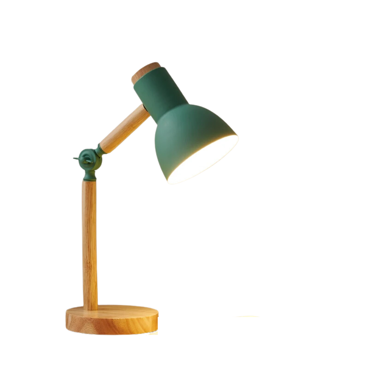 Wooden Art Turn Head Desk Light Eye Protection Reading Lamp