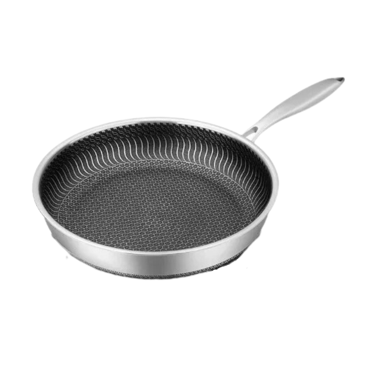 Stainless Steel Honeycomb Non Stick Wok Pan Stir-Fry