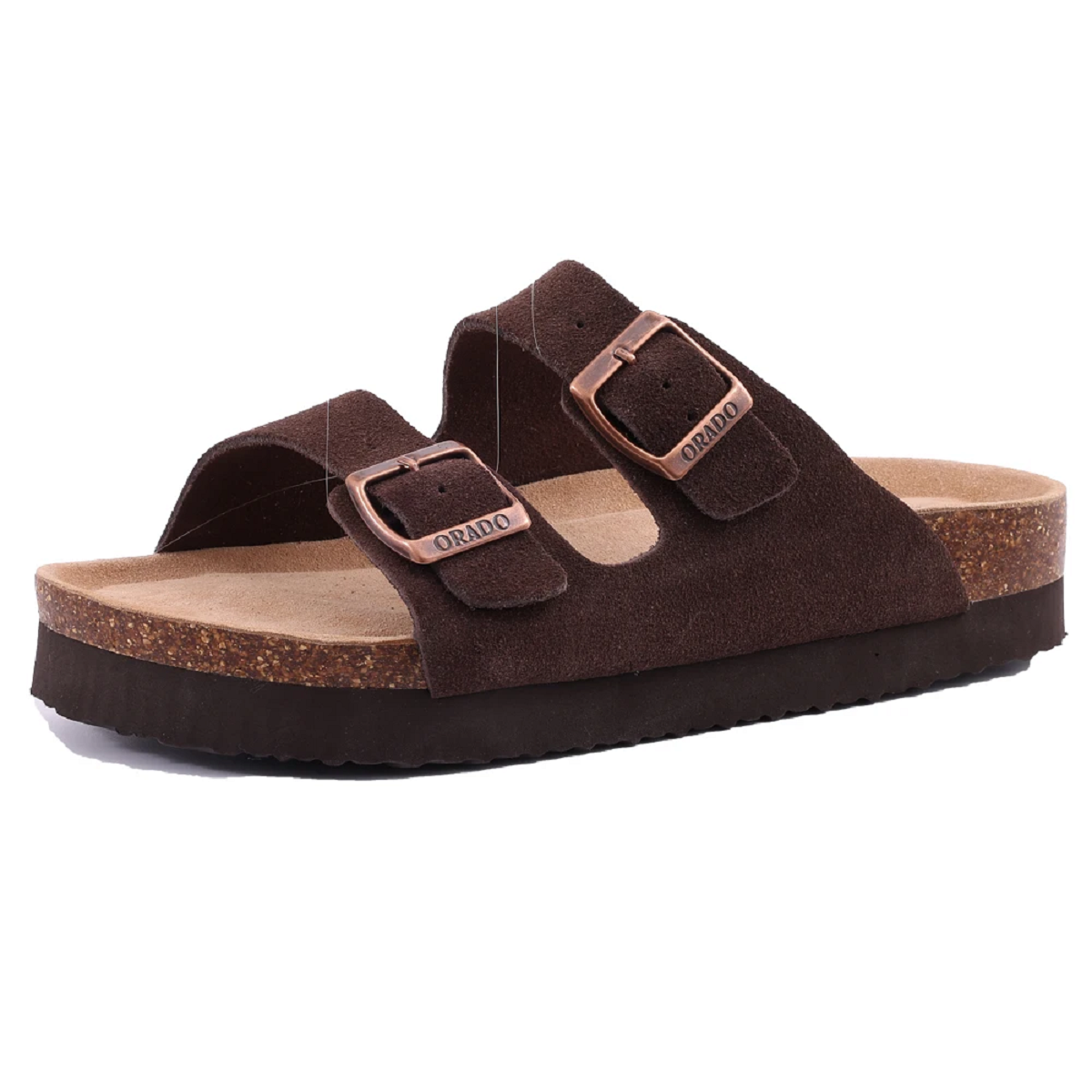 Suede Platform Soft Cork Footbed Summer Beach Sandals for Women and Men