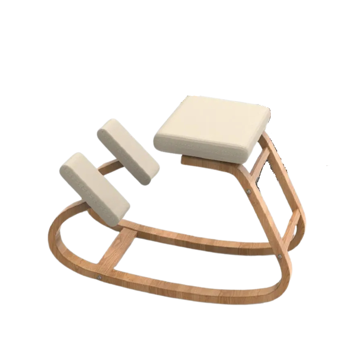 Ergonomic Kneeling Chair - Posture Support Rocking Stool with Thick Cushion