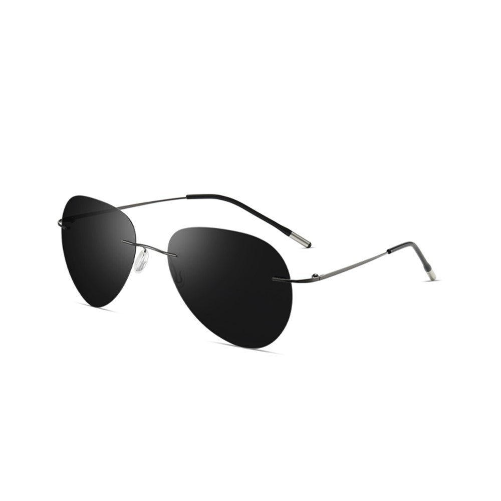 Rimless Aviation Sun Glasses Polarized Sunglasses