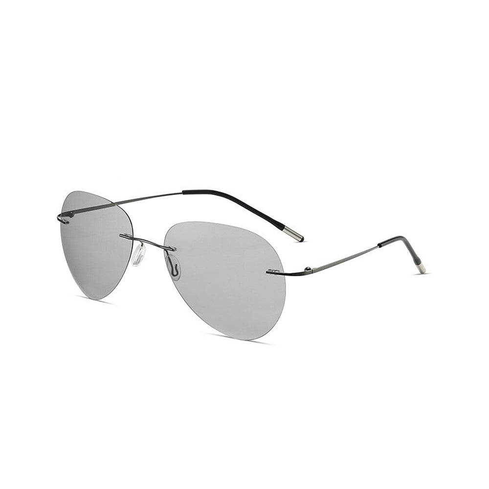 Rimless Aviation Sun Glasses Polarized Sunglasses