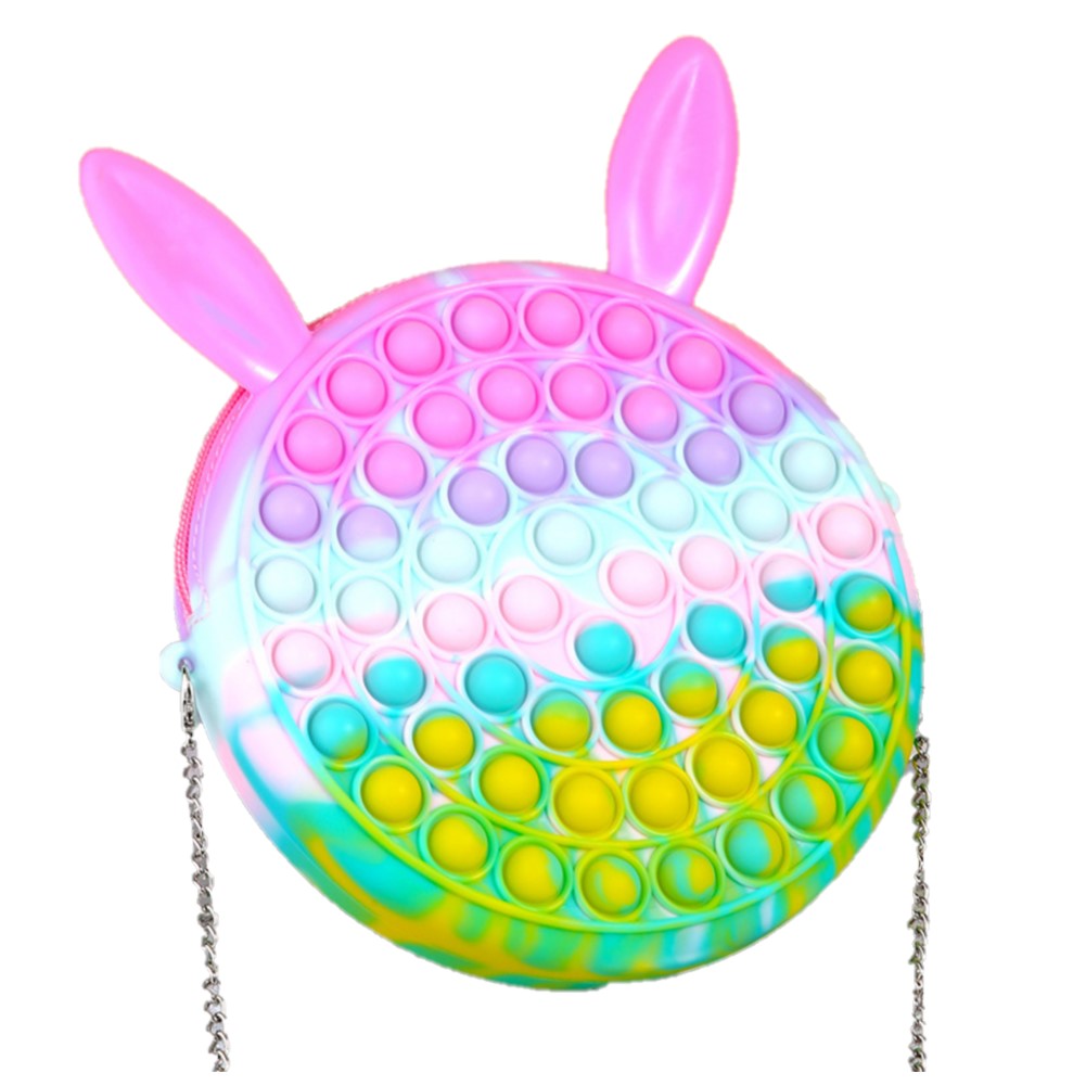 Cute Bag Fidget Rainbow Push Bubble Anti-Stress Toy Backpack