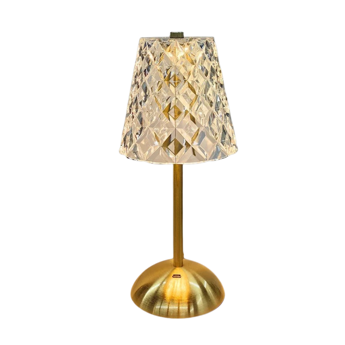 Crystal LED Table Lamp - Rechargeable Touch Sensor Dimmable Light