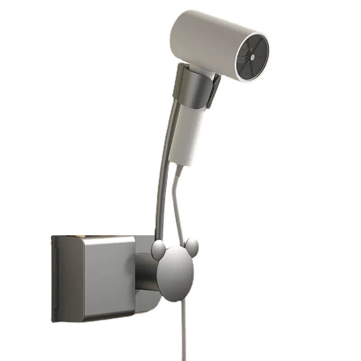 Wall Mounted Hair Dryer Holder Bathroom Shelf
