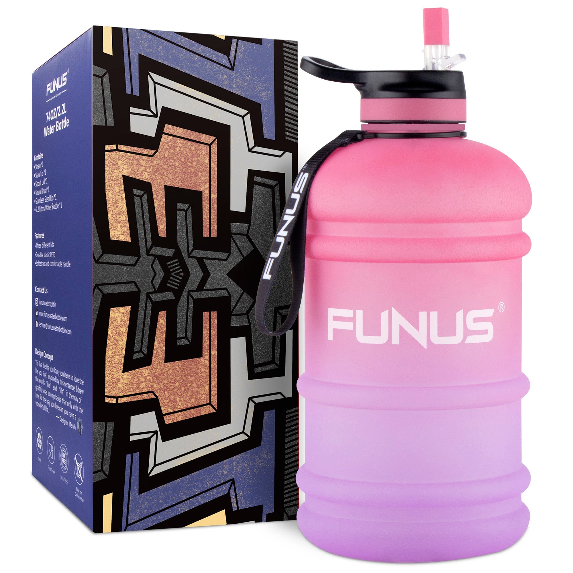 Reusable Wide Mouth BPA Free Water Bottle