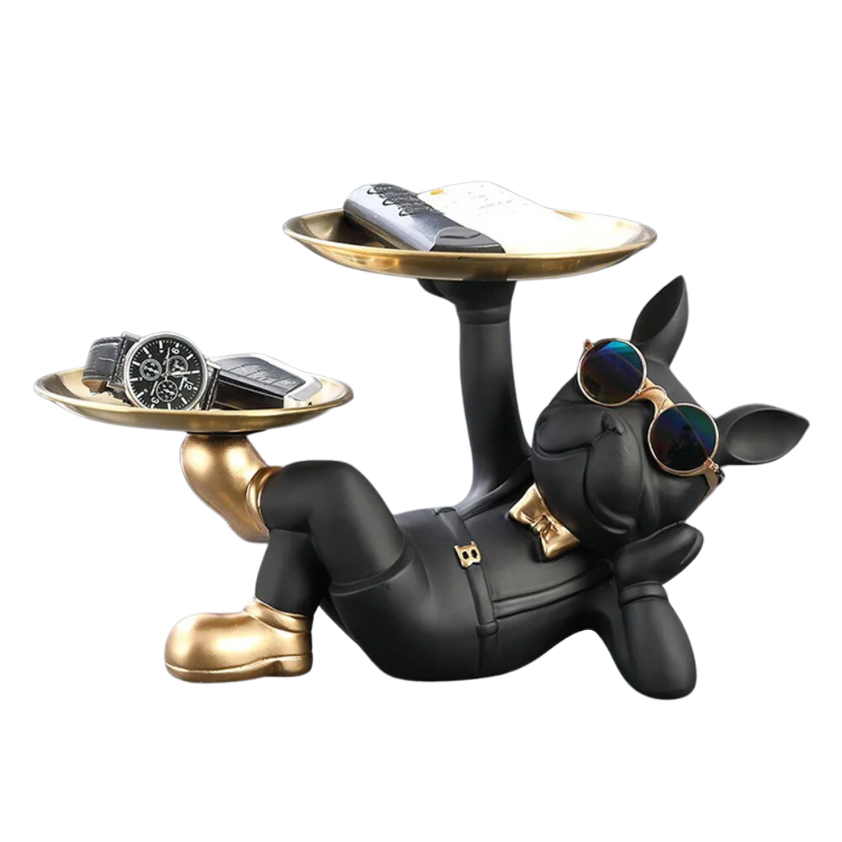Bulldog Tray Statue Storage Decoration