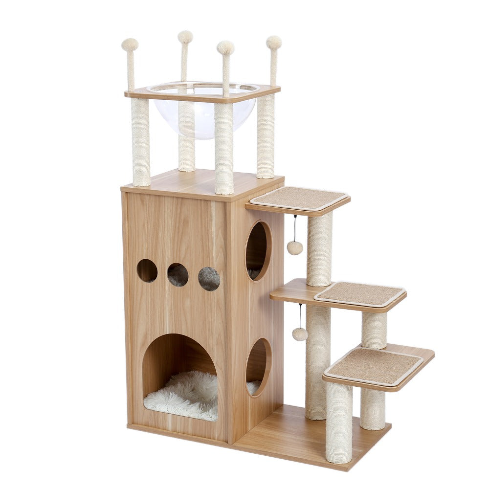 Tree House Cat Tower Condo Wood for Pet